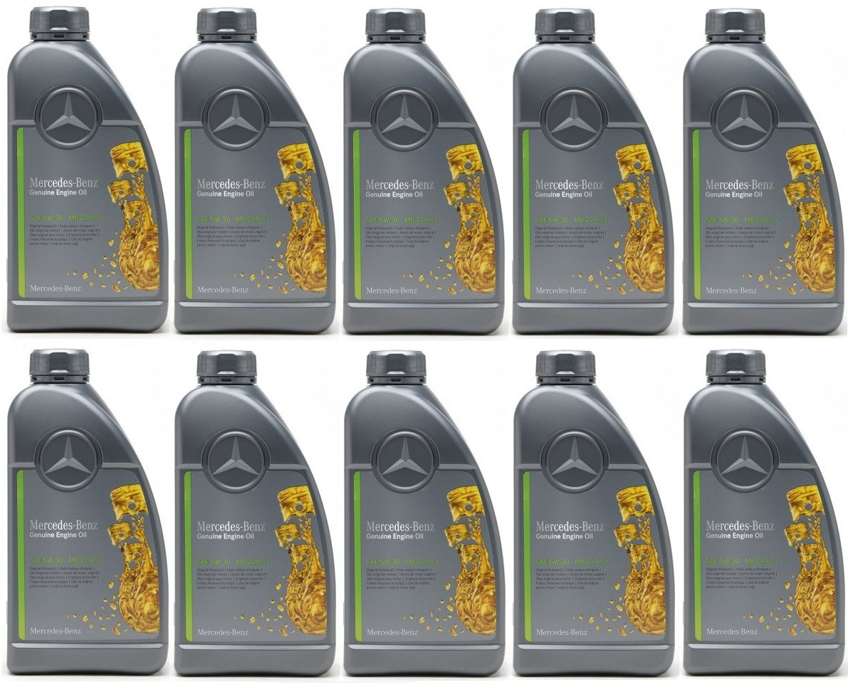 Original Mercedes Benz MB 229.51 5W-30 Motoröl 10x 1l = 10 Liter
