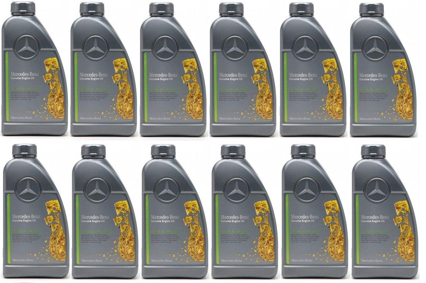 Original Mercedes Benz MB 229.51 5W-30 Motoröl 12x 1l = 12 Liter