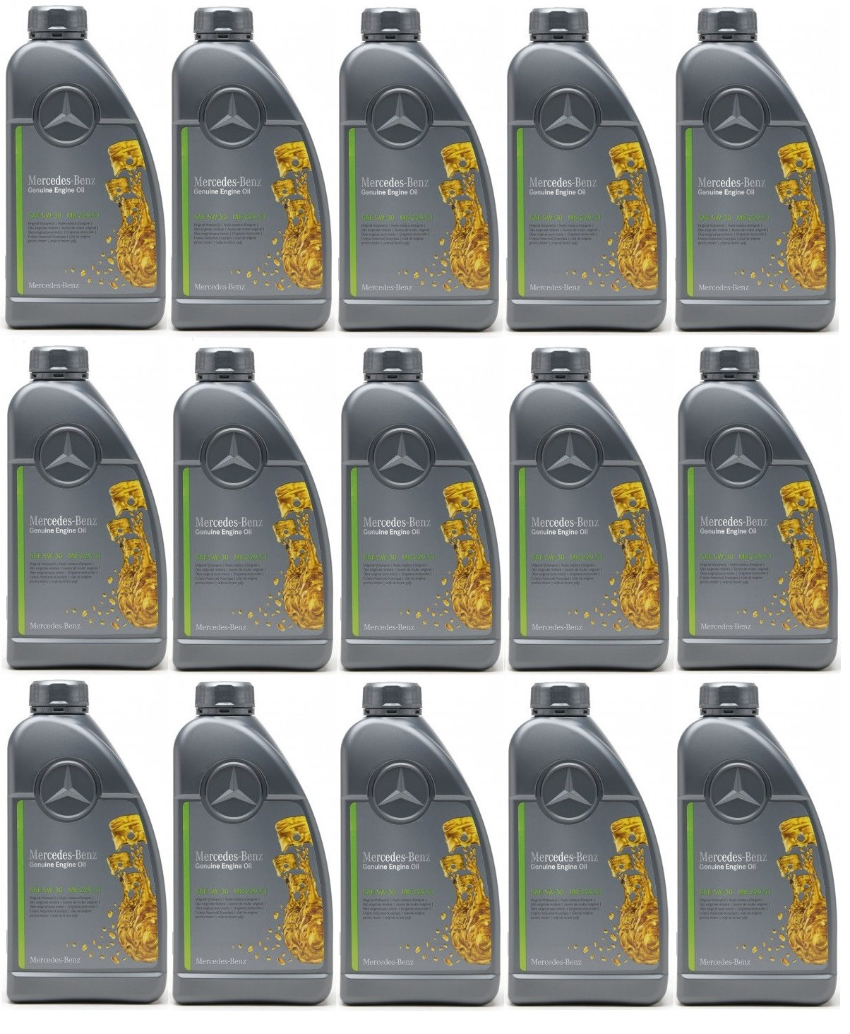 Original Mercedes Benz MB 229.51 5W-30 Motoröl 15x 1l = 15 Liter