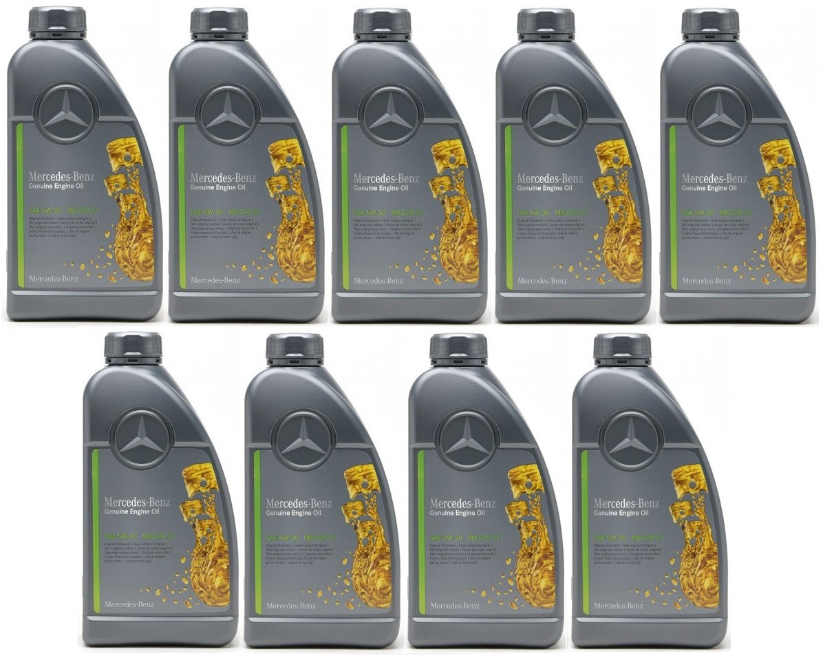 Original Mercedes Benz MB 229.51 5W-30 Motoröl 9x 1l = 9 Liter