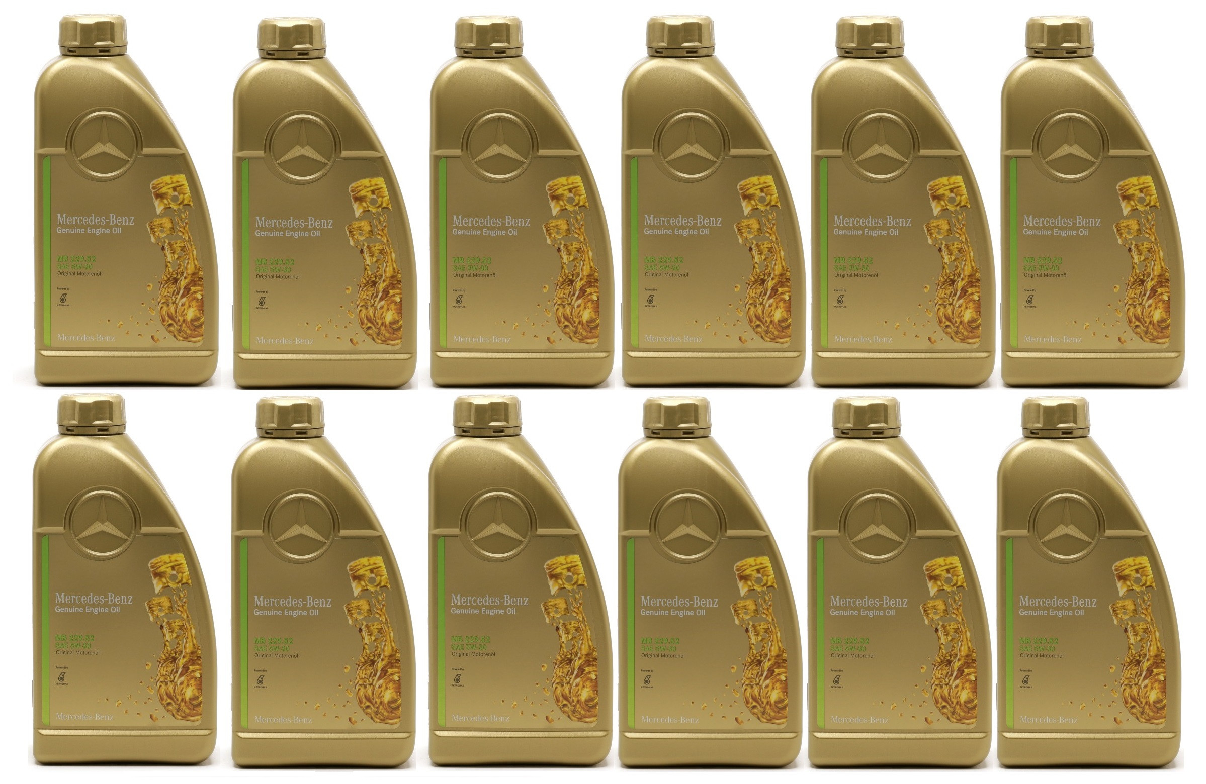 Original Mercedes Benz MB 229.52 5W-30 Motoröl 12x 1l = 12 Liter