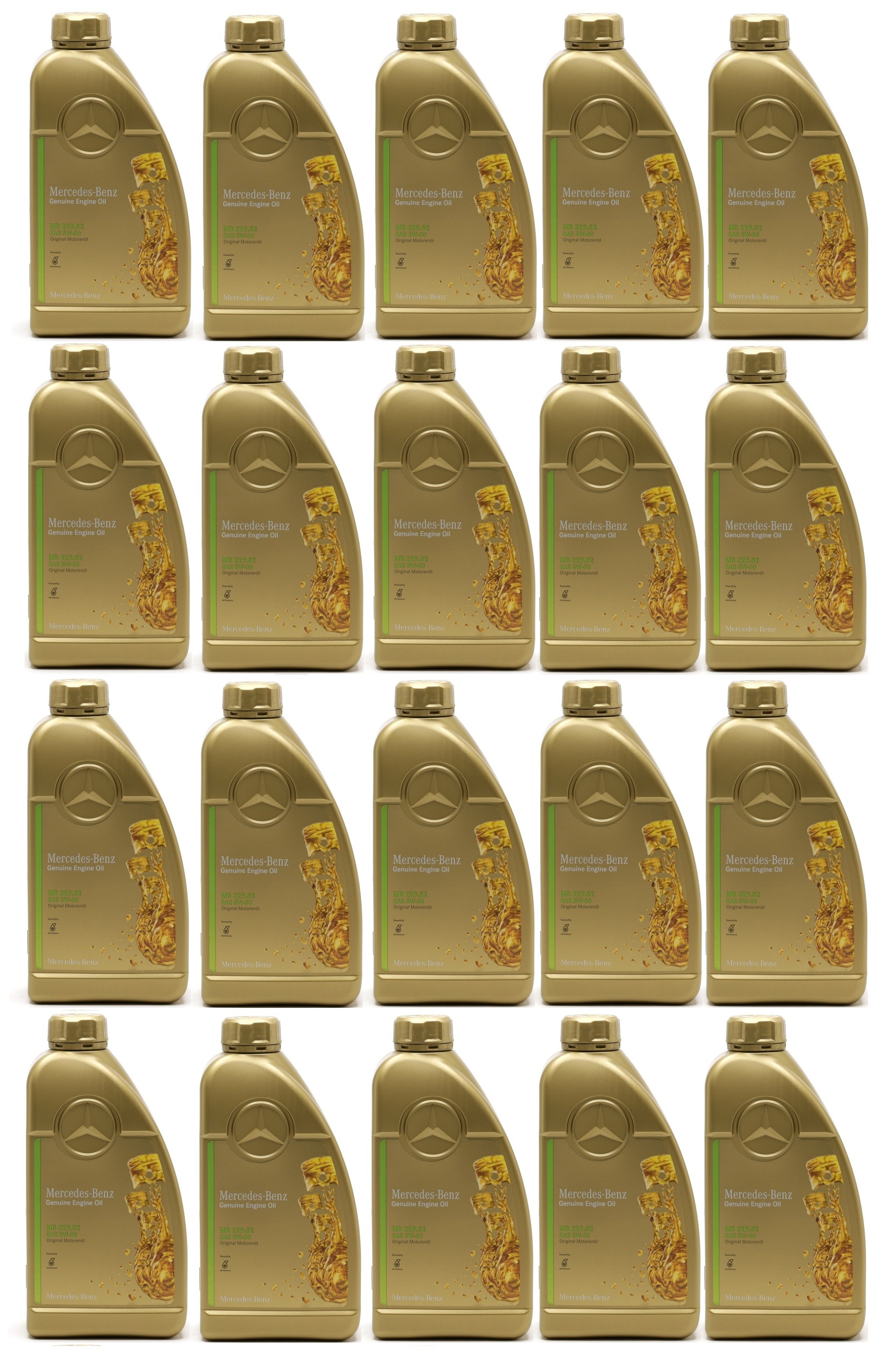 Original Mercedes Benz MB 229.52 5W-30 Motoröl 20x 1l = 20 Liter