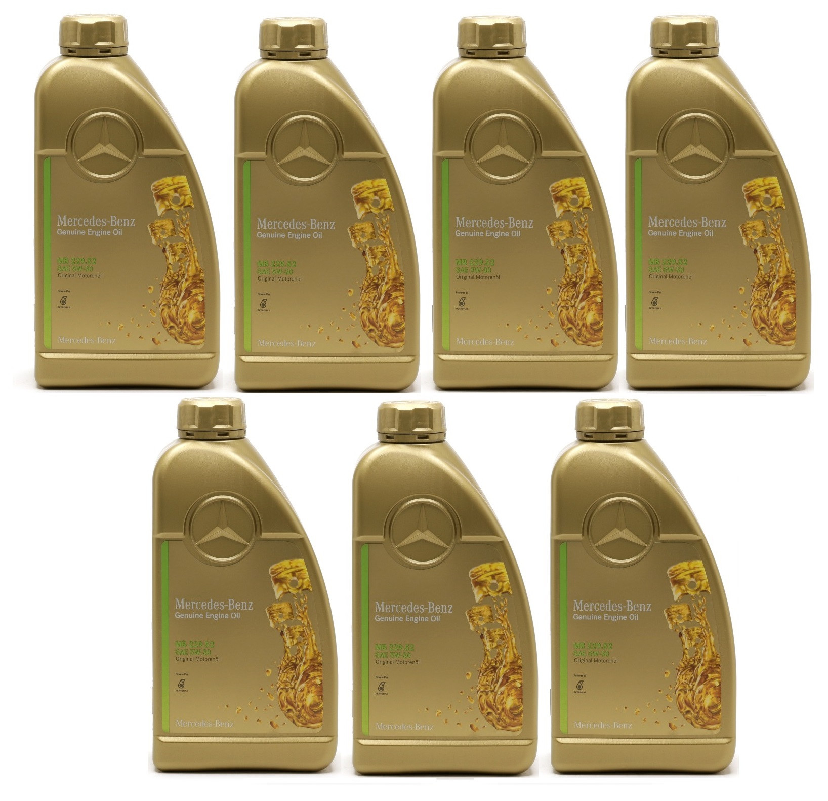 Original Mercedes Benz MB 229.52 5W-30 Motoröl 7x 1l = 7 Liter