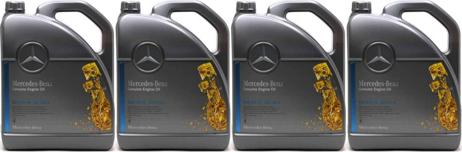 Original Mercedes Benz MB 229.5 5W-40 Motoröl 4x 5 = 20 Liter