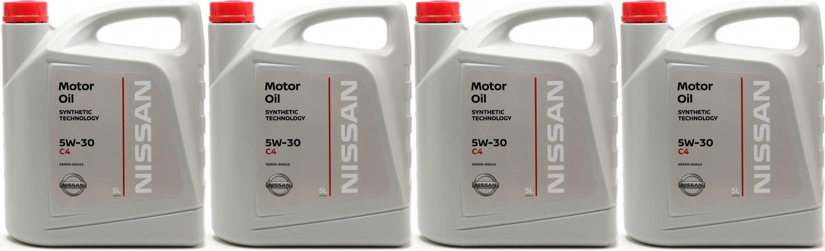 Original Nissan 5W-30 DPF Motoröl 4x 5 = 20 Liter