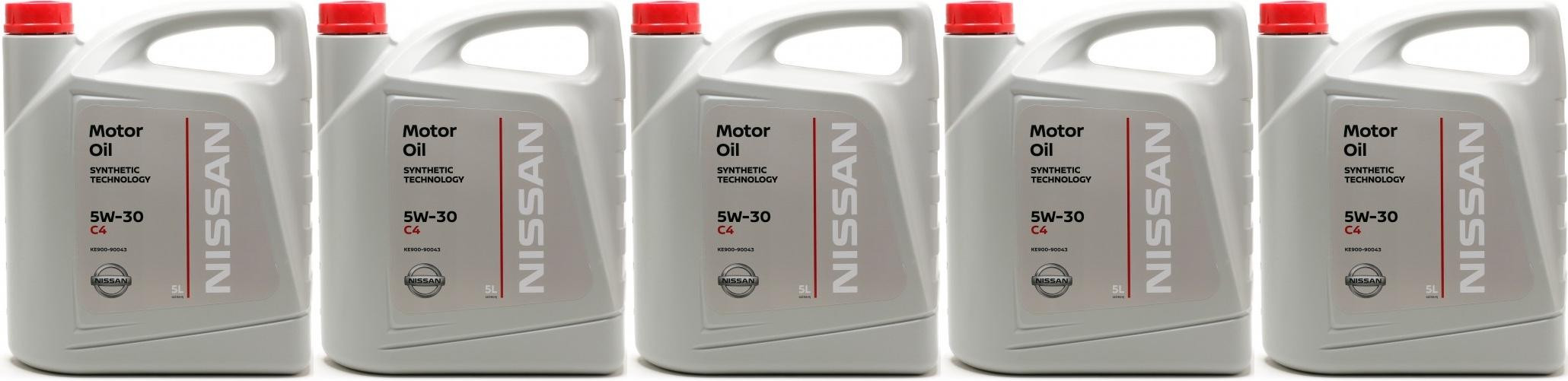 Original Nissan 5W-30 DPF Motoröl 5x 5 = 25 Liter