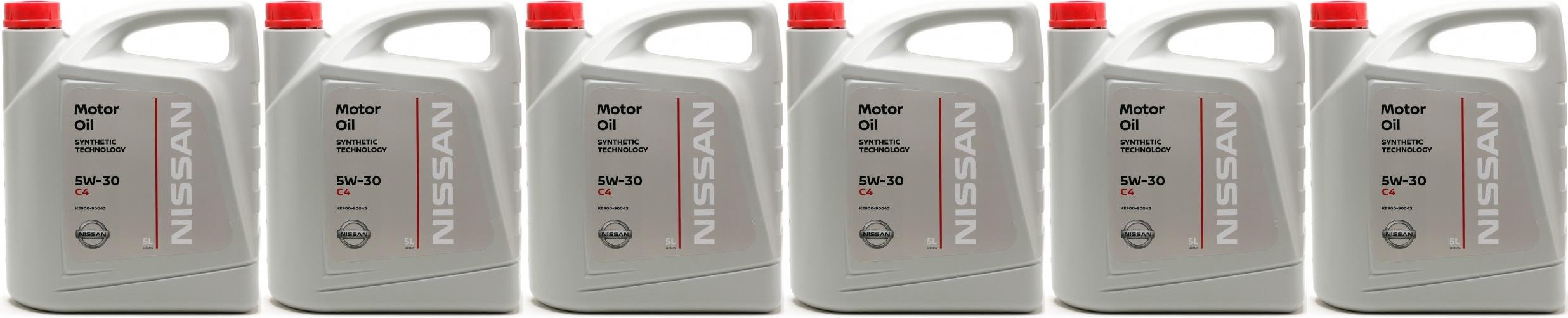 Original Nissan 5W-30 DPF Motoröl 6x 5 = 30 Liter