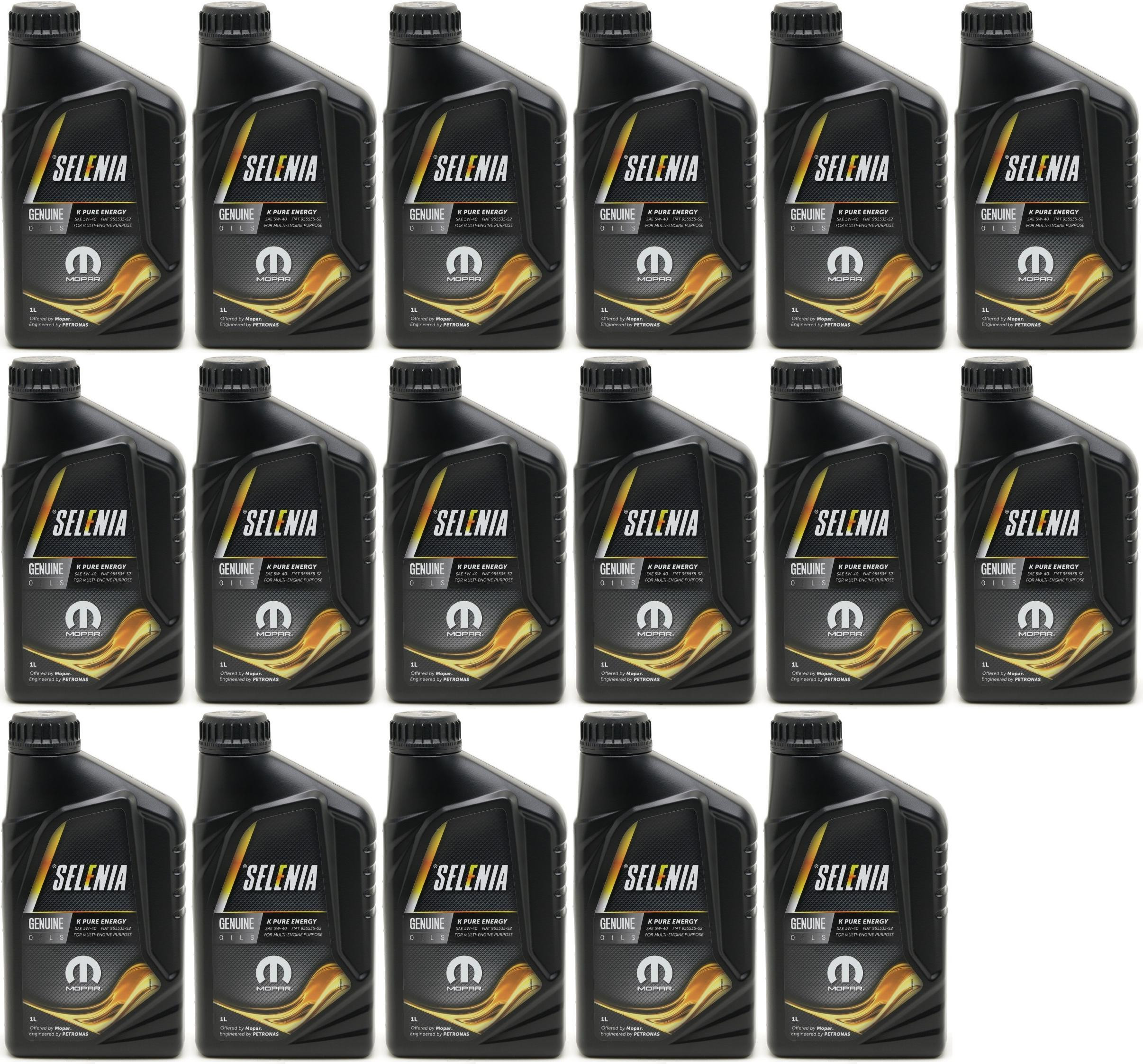 Selenia K Pure Energy Multi Air 5W-40 Motoröl 17x 1l = 17 Liter