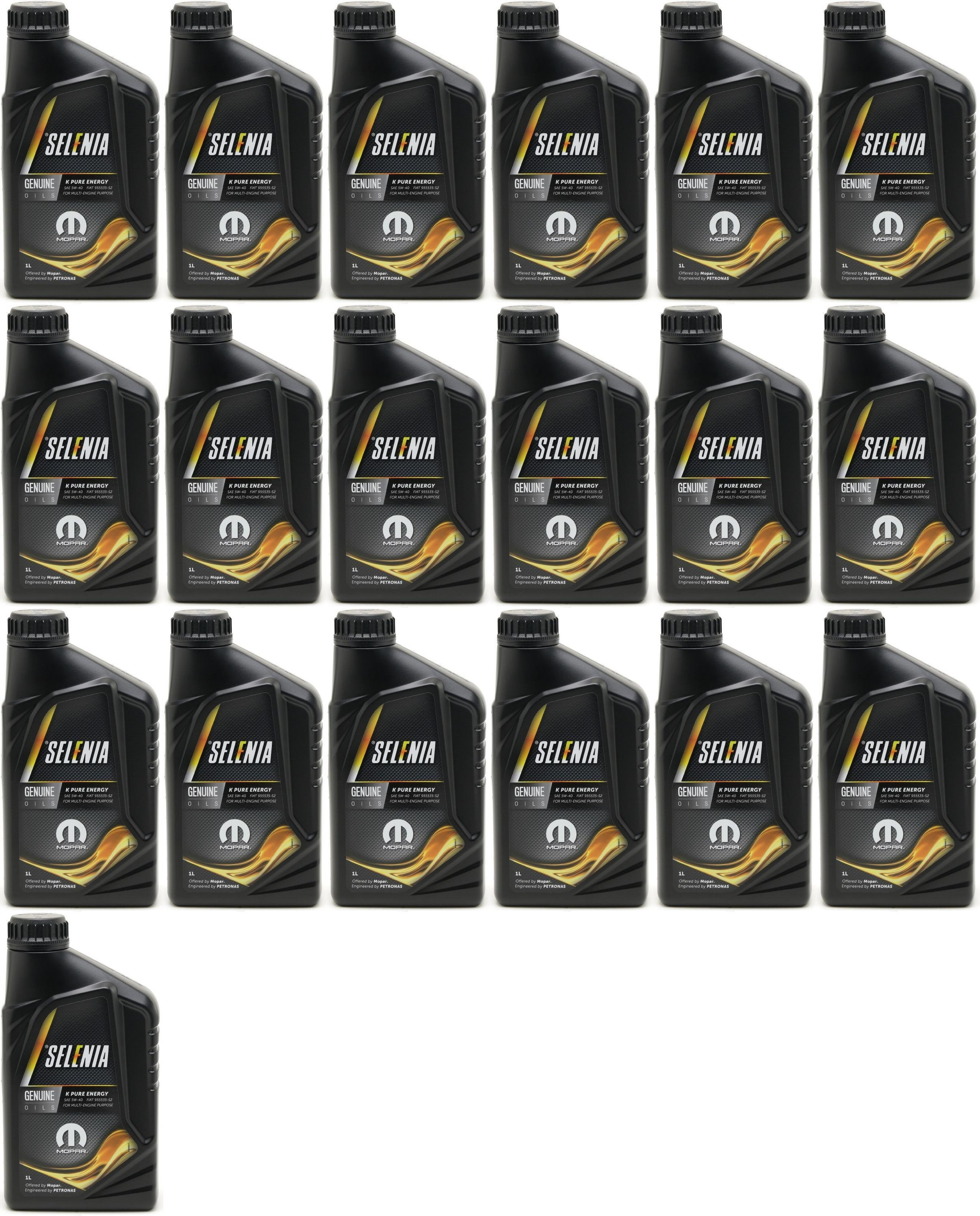 Selenia K Pure Energy Multi Air 5W-40 Motoröl 19x 1l = 19 Liter