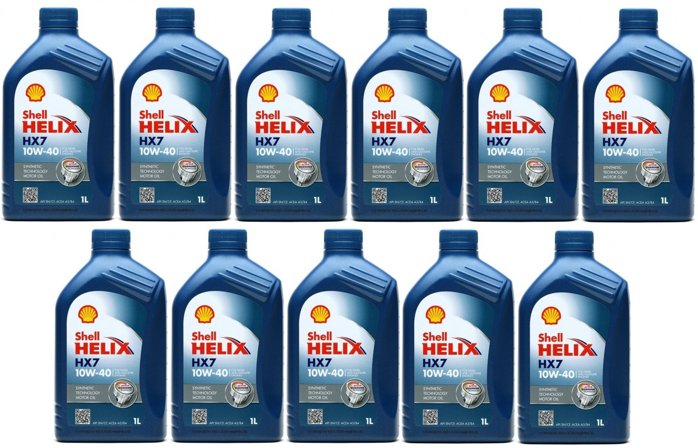 Shell Helix HX7 10W-40 Diesel & Benziner Motoröliter 11x 1l = 11 Liter