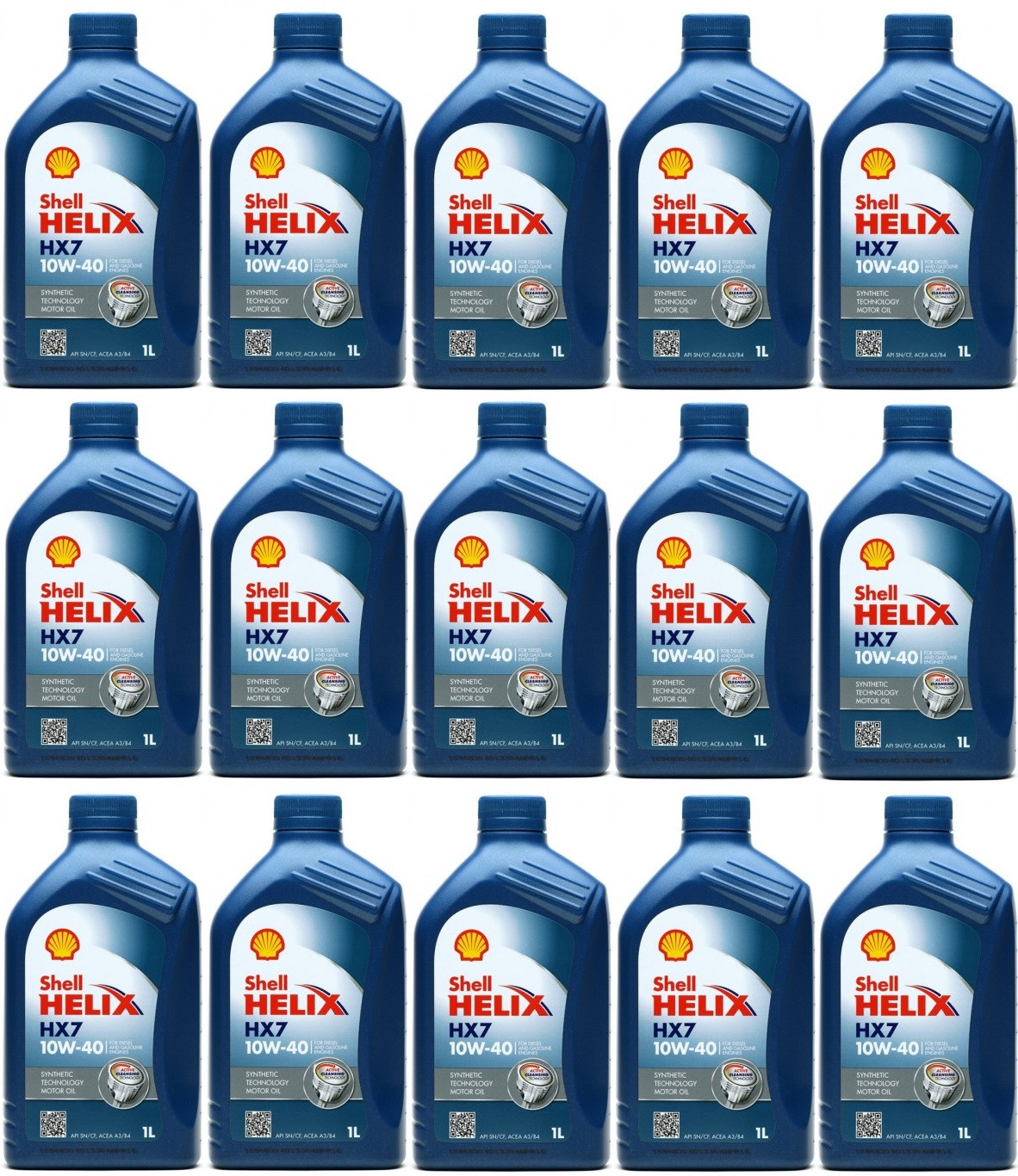 Shell Helix HX7 10W-40 Diesel & Benziner Motoröliter 15x 1l = 15 Liter