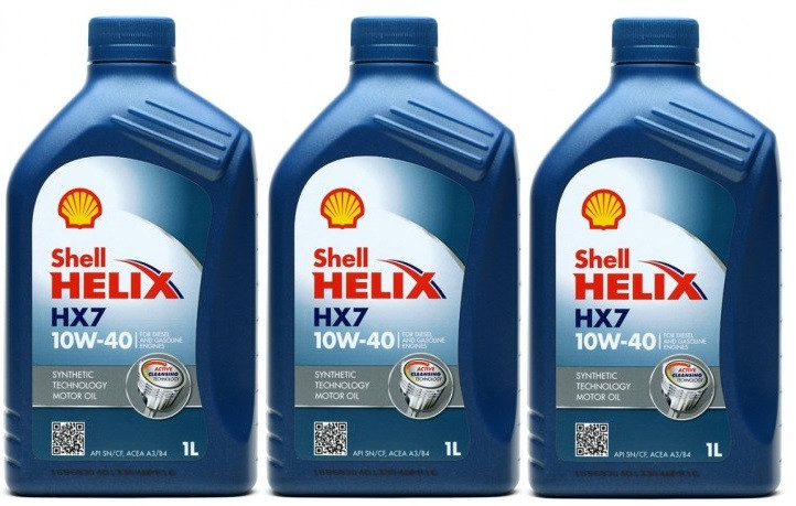 Shell Helix HX7 10W-40 Diesel & Benziner Motoröliter 3x 1l = 3 Liter