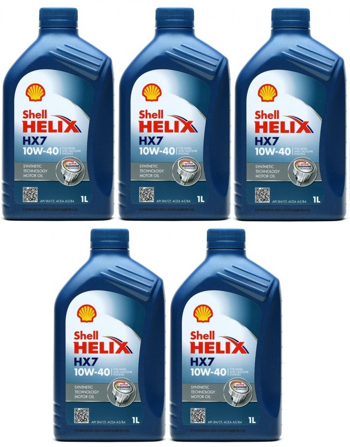 Shell Helix HX7 10W-40 Diesel & Benziner Motoröliter 5x 1l = 5 Liter