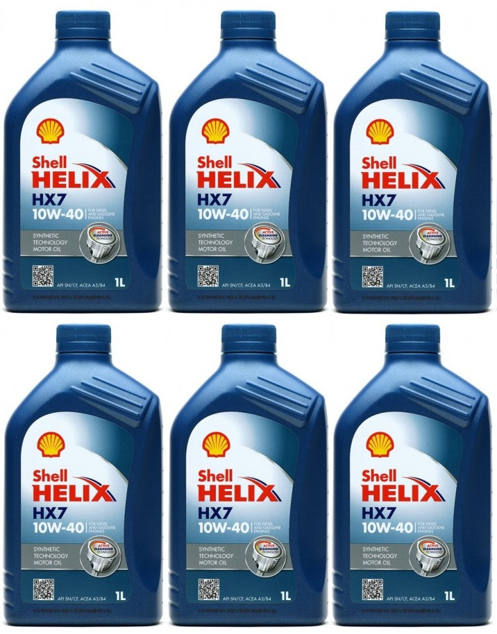 Shell Helix HX7 10W-40 Diesel & Benziner Motoröliter 6x 1l = 6 Liter