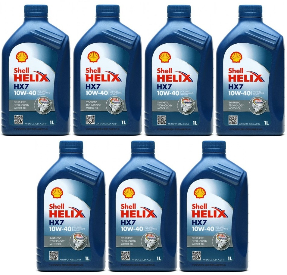 Shell Helix HX7 10W-40 Diesel & Benziner Motoröliter 7x 1l = 7 Liter