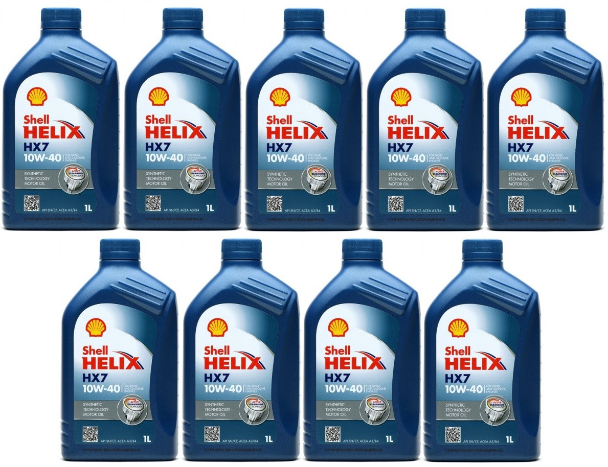 Shell Helix HX7 10W-40 Diesel & Benziner Motoröliter 9x 1l = 9 Liter