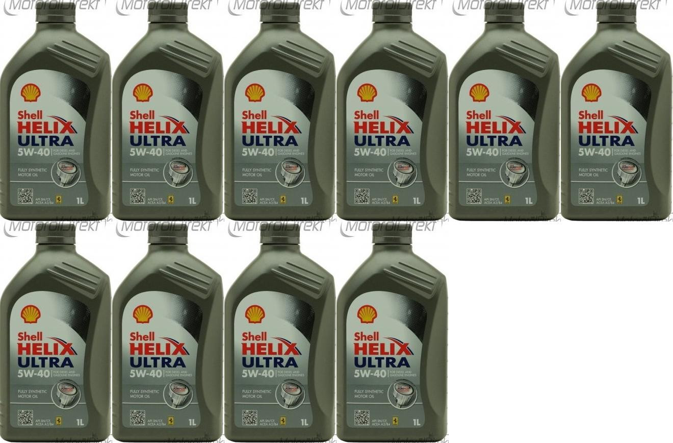 Shell Helix Ultra 5W-40 Motoröl 10x 1l = 10 Liter