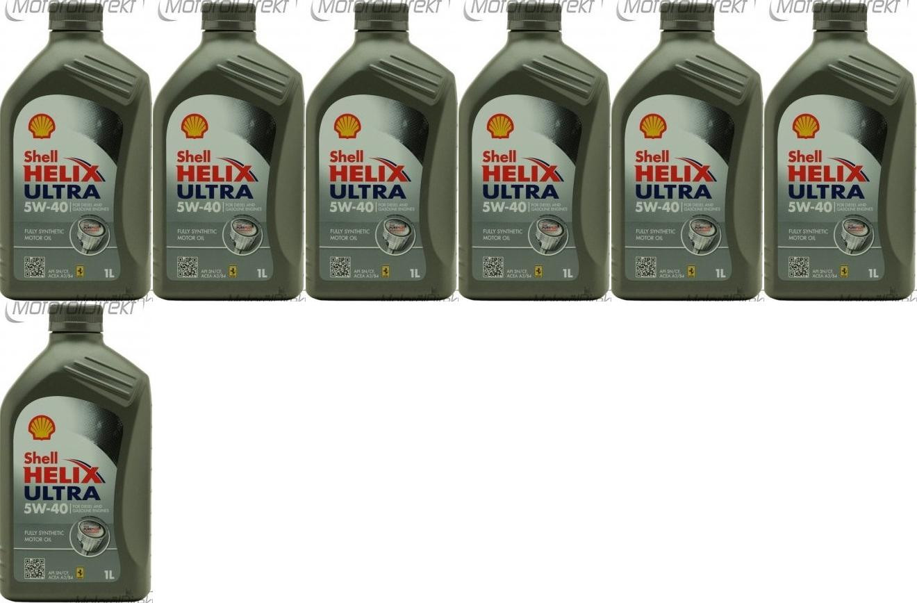 Shell Helix Ultra 5W-40 Motoröl 7x 1l = 7 Liter