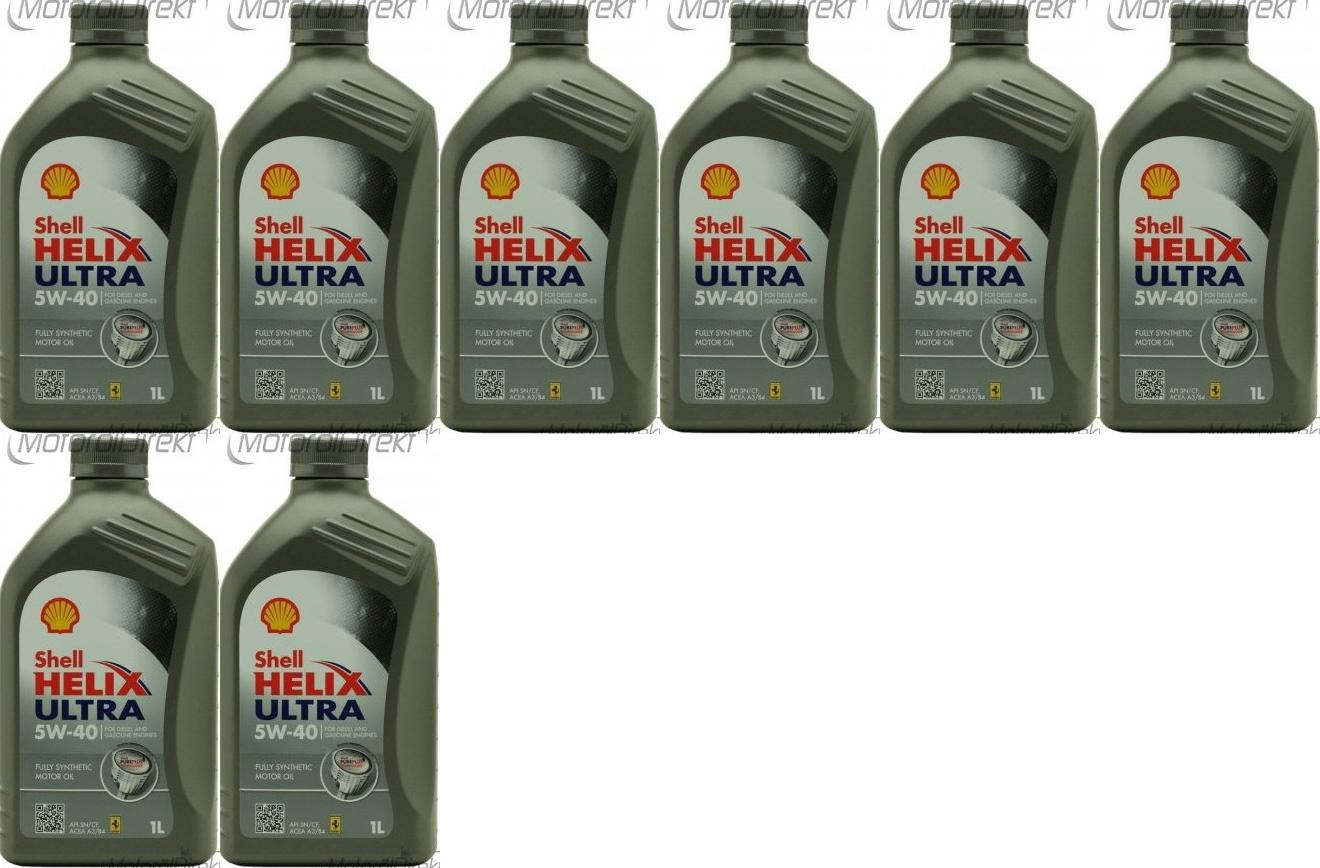 Shell Helix Ultra 5W-40 Motoröl 8x 1l = 8 Liter