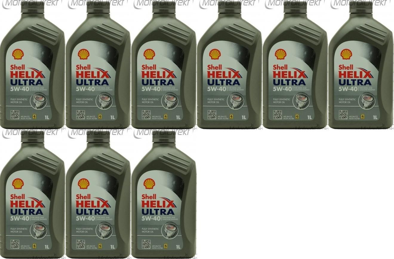 Shell Helix Ultra 5W-40 Motoröl 9x 1l = 9 Liter