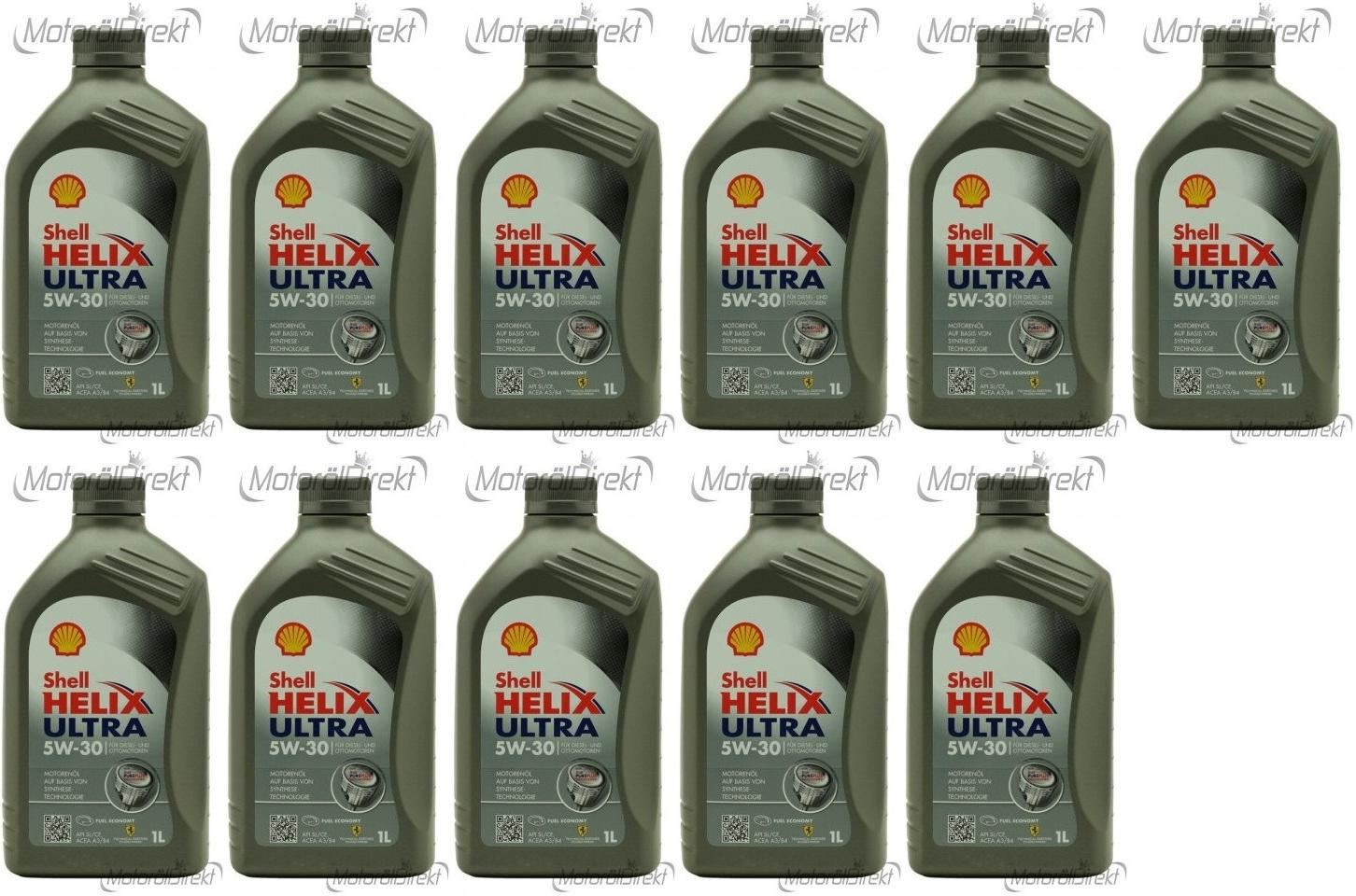 Shell Helix Ultra 5W-30 Motoröl 11x 1l = 11 Liter