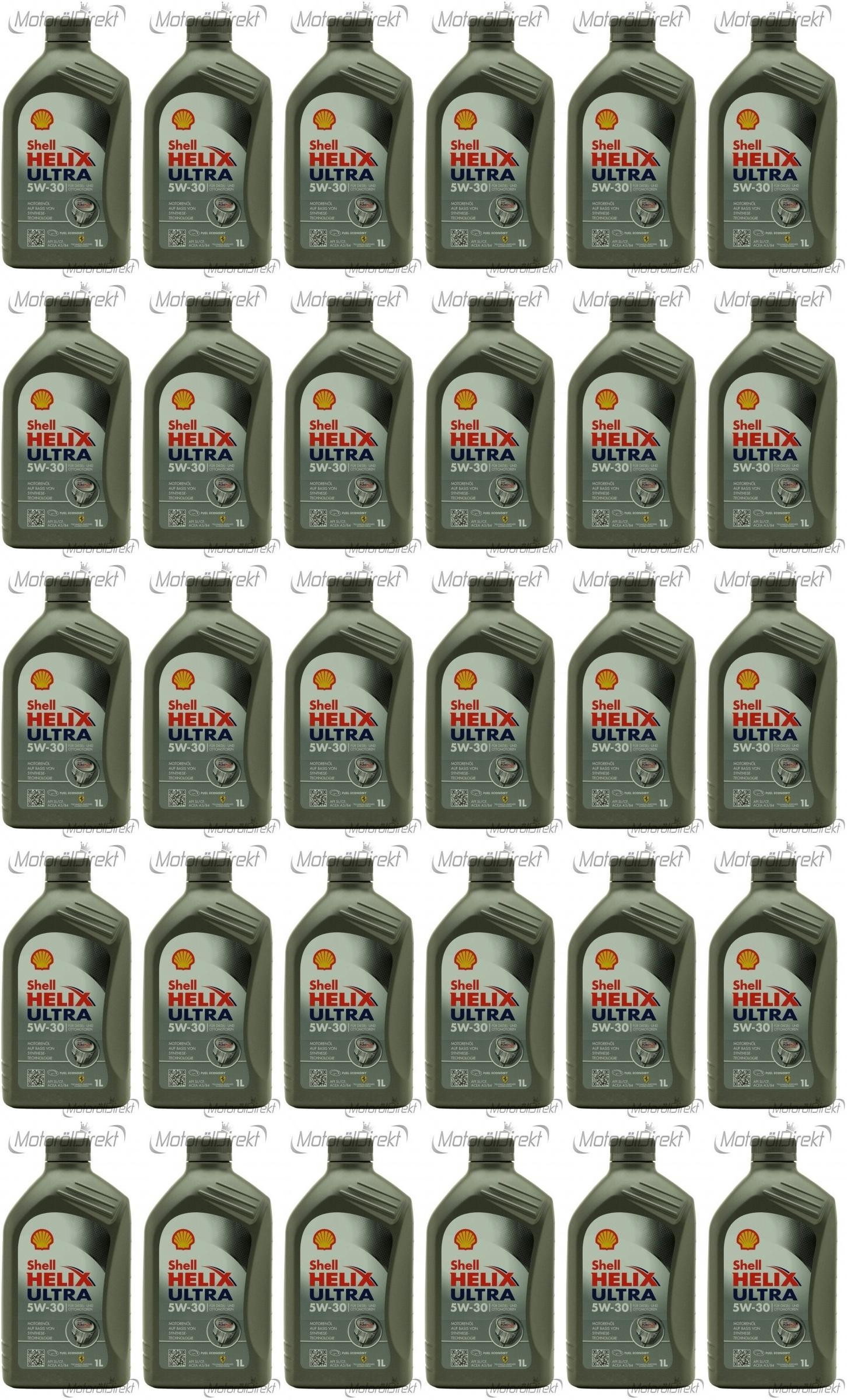 Shell Helix Ultra 5W-30 Motoröl 30x 1l = 30 Liter