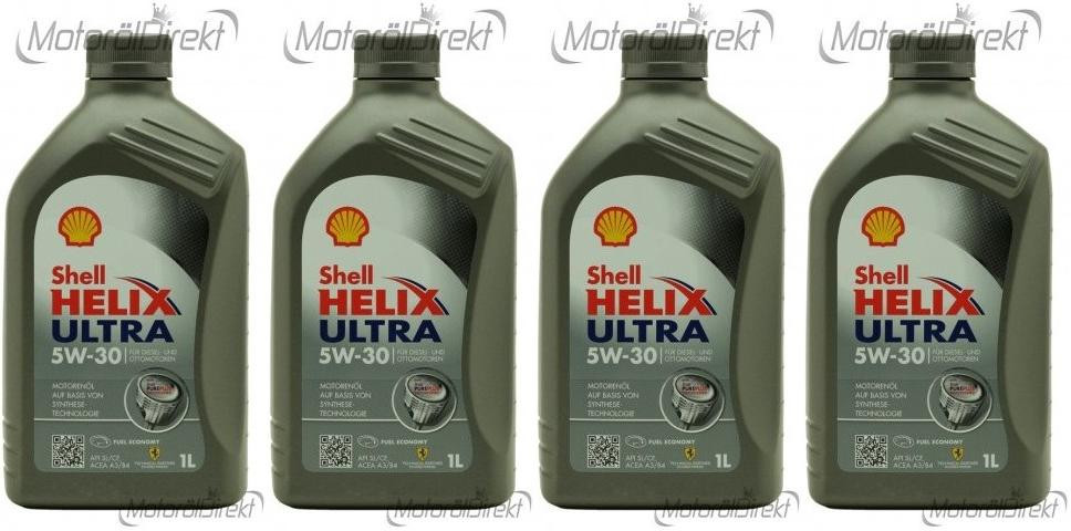 Shell Helix Ultra 5W-30 Motoröl 4x 1l = 4 Liter