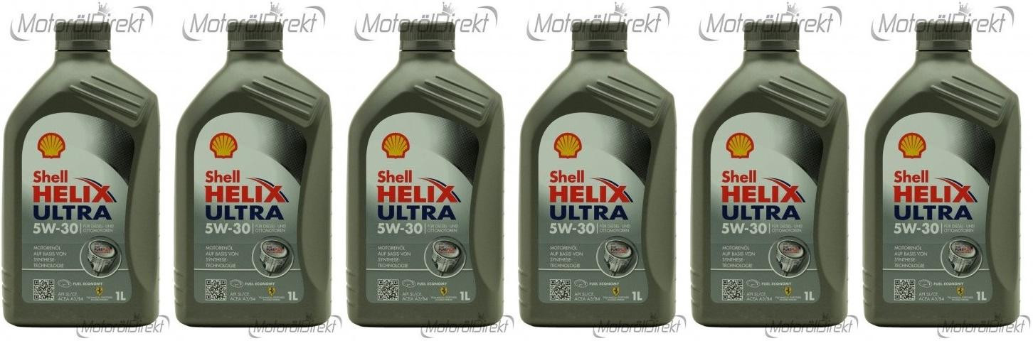 Shell Helix Ultra 5W-30 Motoröl 6x 1l = 6 Liter