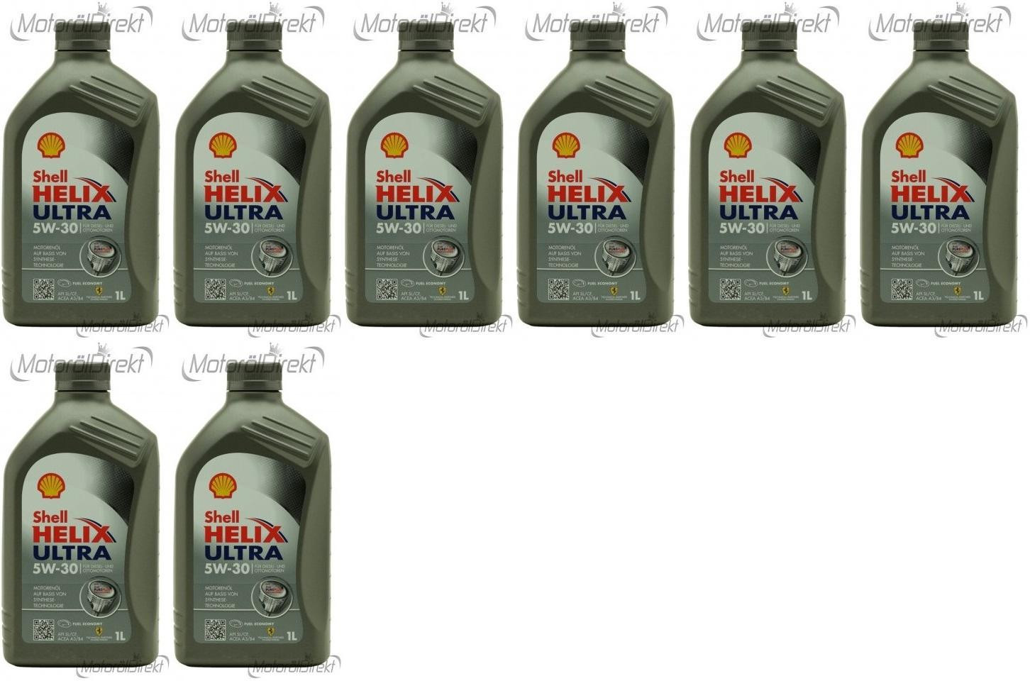 Shell Helix Ultra 5W-30 Motoröl 8x 1l = 8 Liter