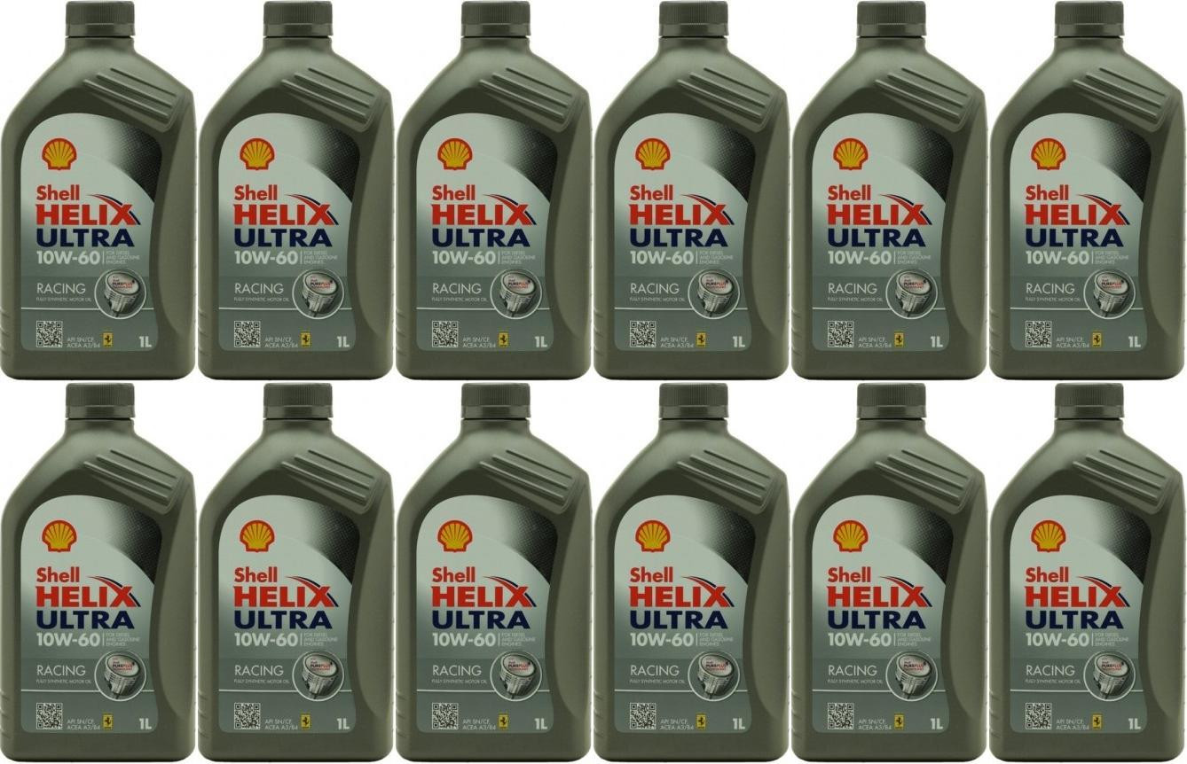 Shell Helix Ultra Racing 10W-60 Motoröl 12x 1l = 12 Liter