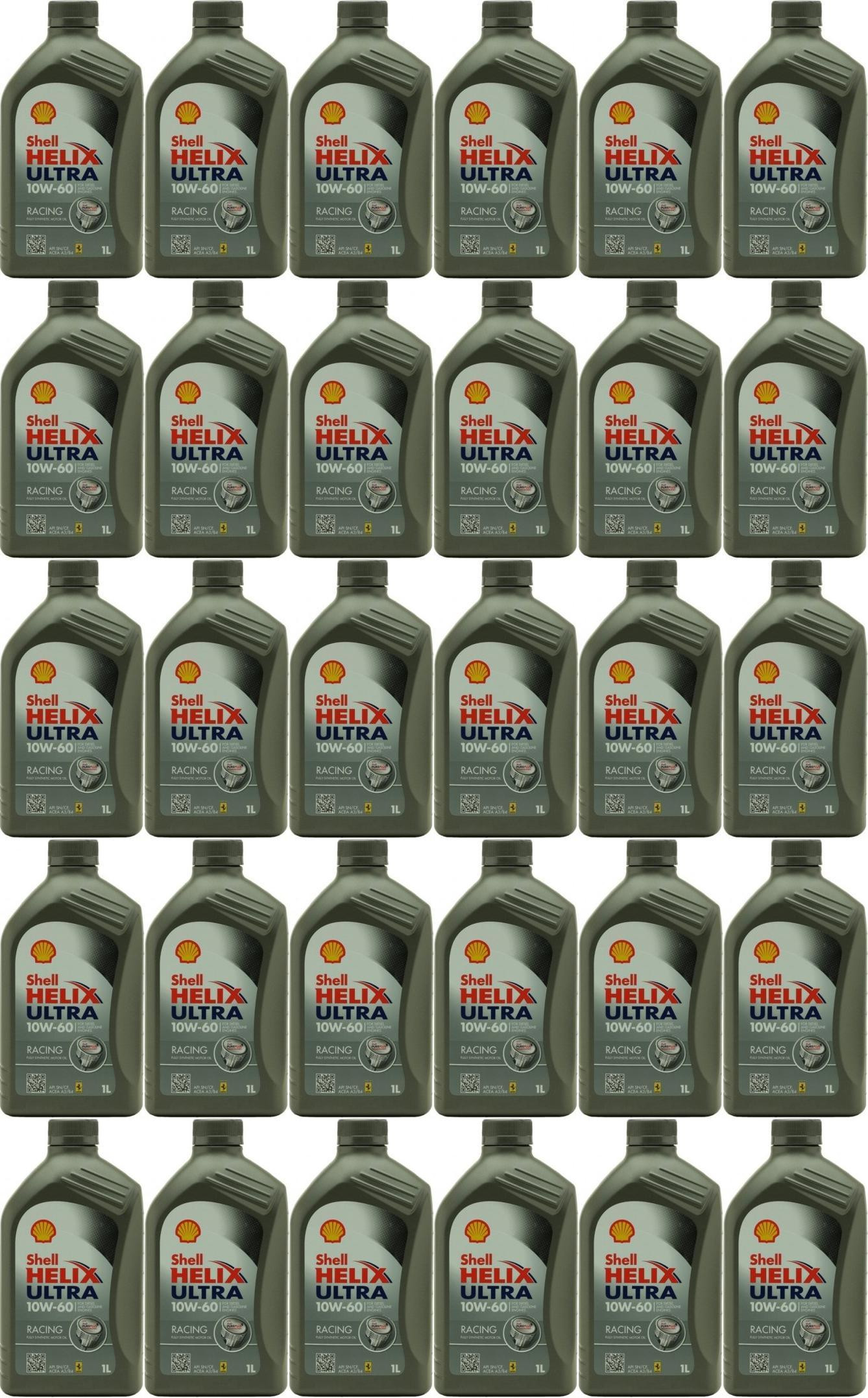 Shell Helix Ultra Racing 10W-60 Motoröl 30x 1l = 30 Liter