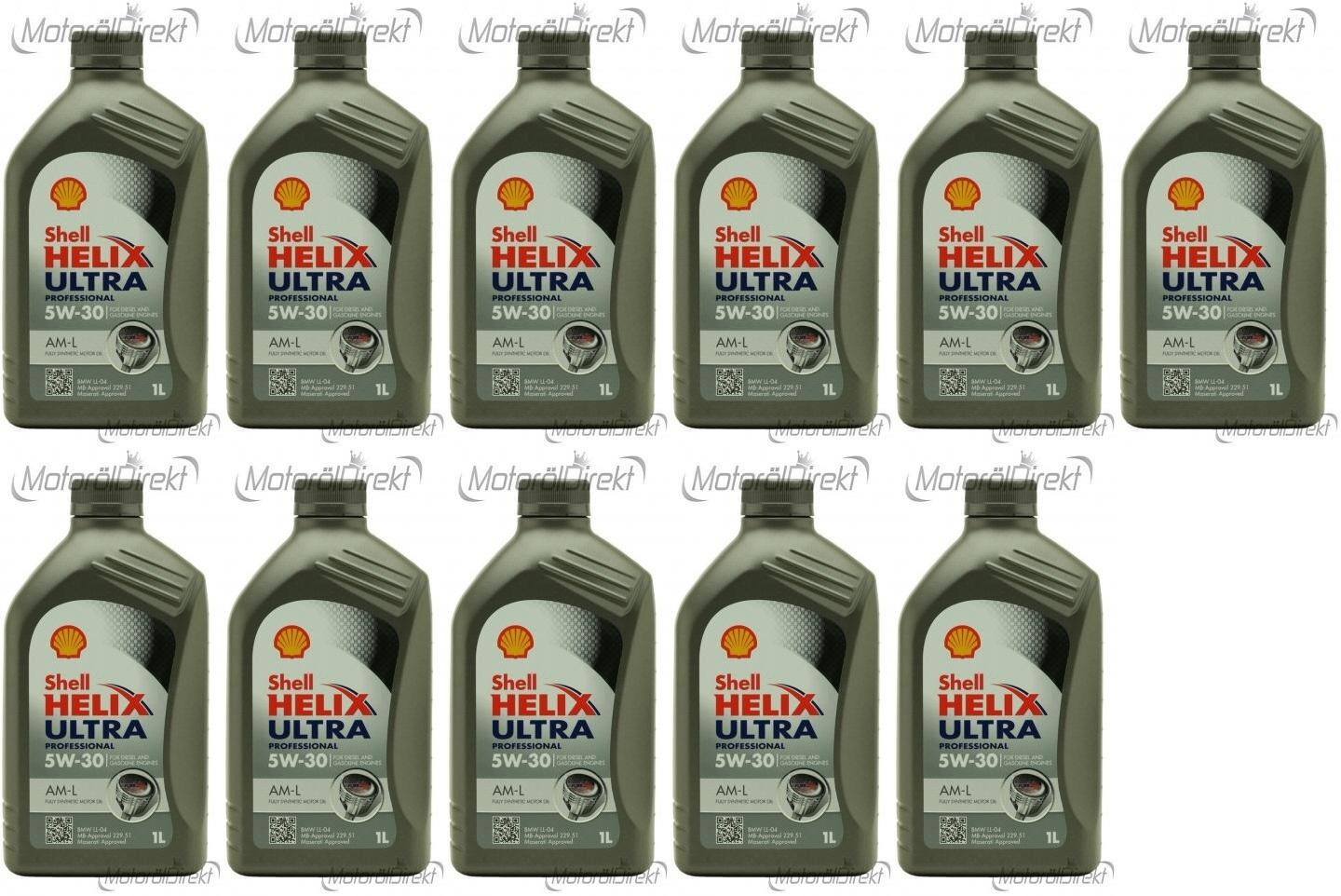 Shell Helix Ultra Professional AM-L 5W-30 Motoröl 11x 1l = 11 Liter