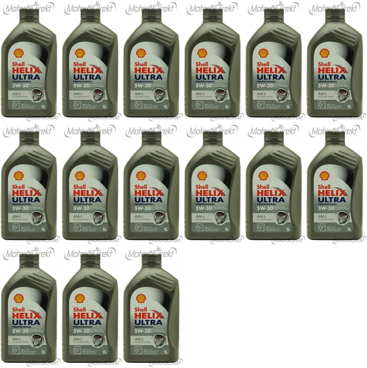 Shell Helix Ultra Professional AM-L 5W-30 Motoröl 15x 1l = 15 Liter