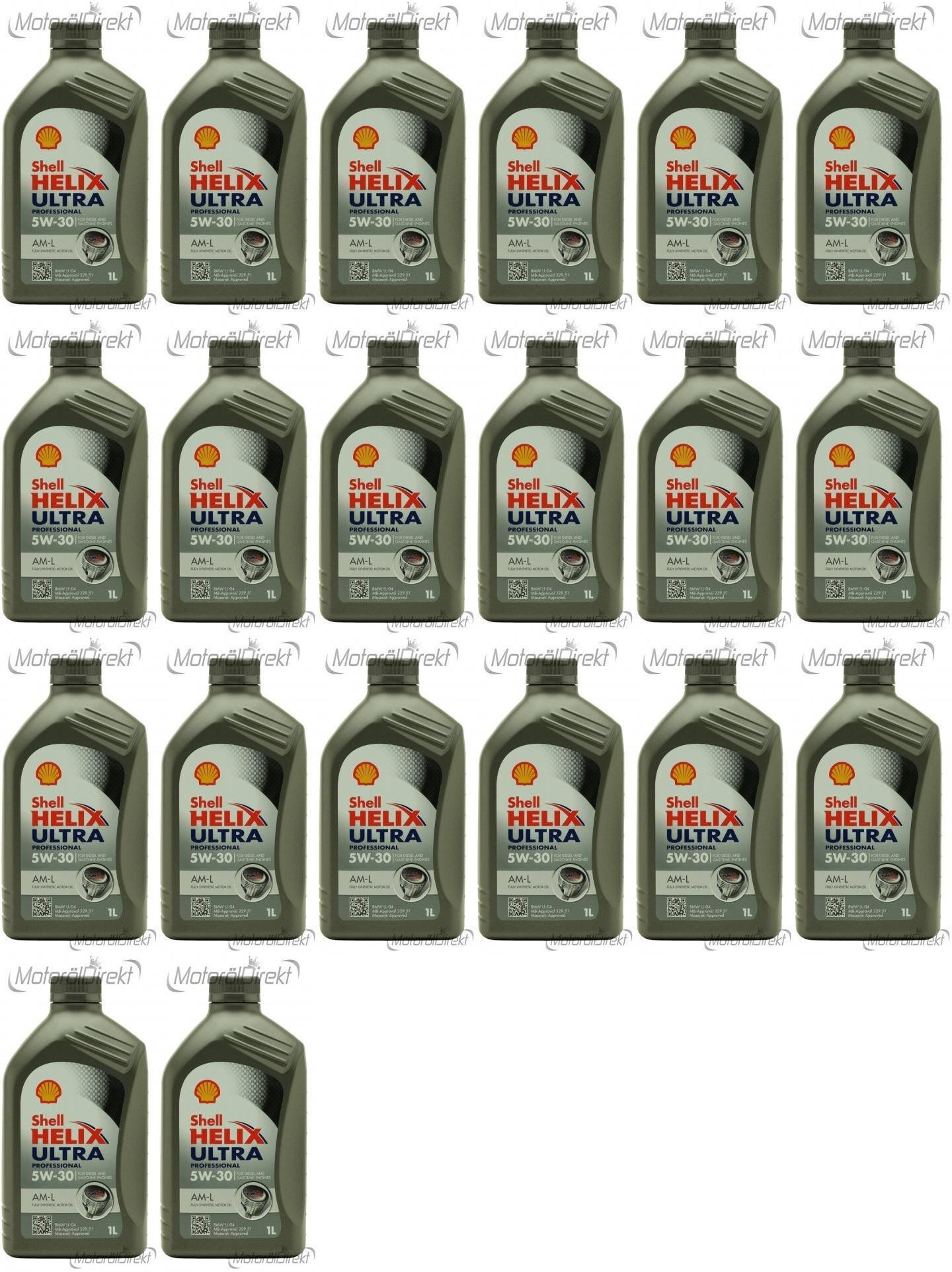 Shell Helix Ultra Professional AM-L 5W-30 Motoröl 20x 1l = 20 Liter