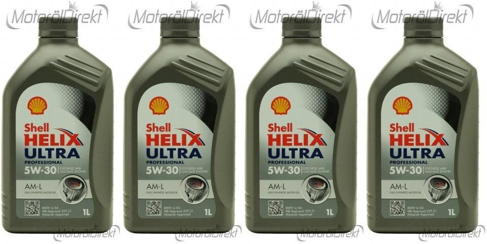 Shell Helix Ultra Professional AM-L 5W-30 Motoröl 4x 1l = 4 Liter