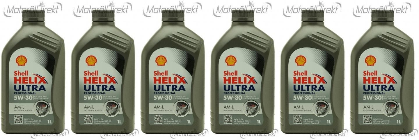 Shell Helix Ultra Professional AM-L 5W-30 Motoröl 6x 1l = 6 Liter
