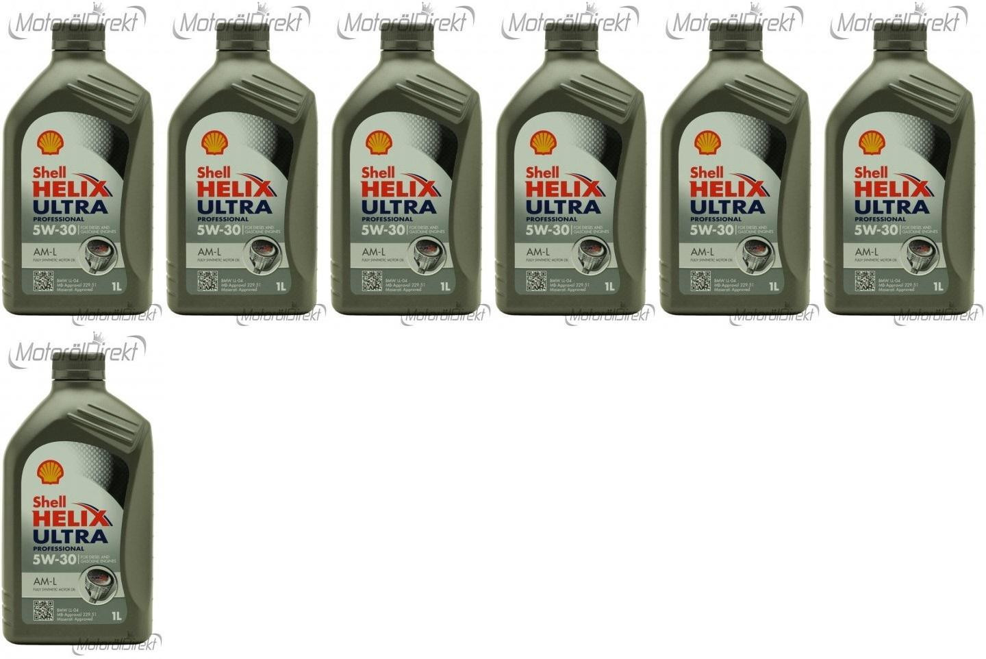 Shell Helix Ultra Professional AM-L 5W-30 Motoröl 7x 1l = 7 Liter