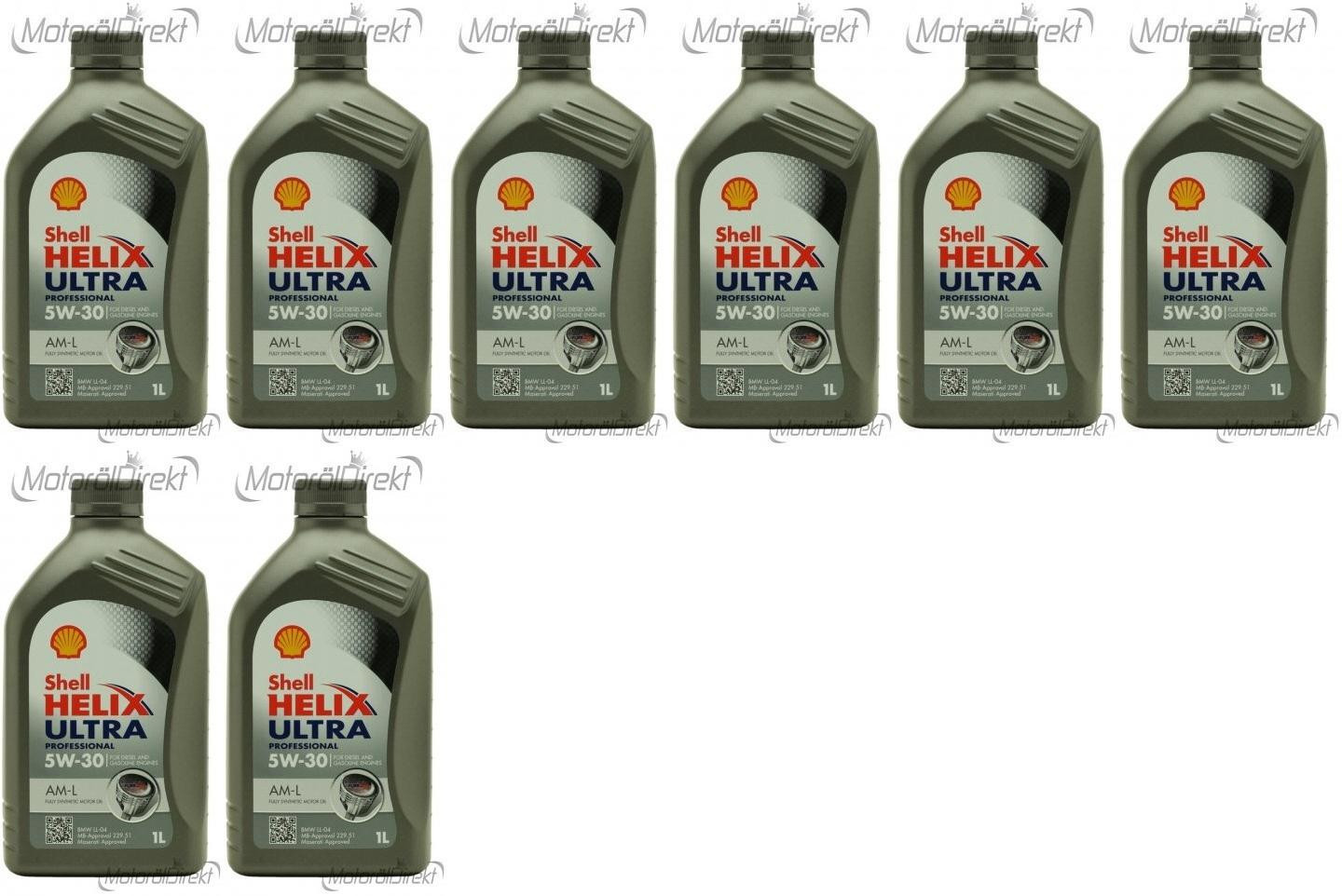 Shell Helix Ultra Professional AM-L 5W-30 Motoröl 8x 1l = 8 Liter