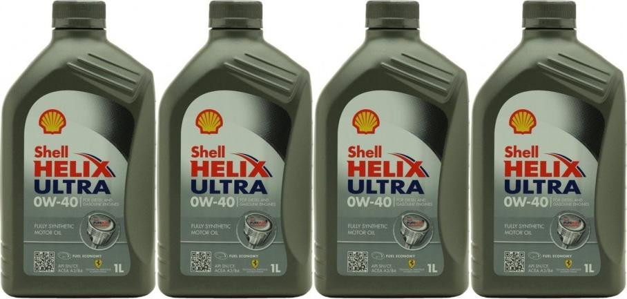 Shell Helix Ultra 0W-40 Motoröl 4x 1l = 4 Liter