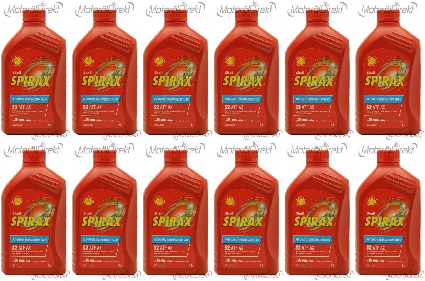 Shell Spirax S2 ATF AX Automatikgetriebeöl 12x 1l = 12 Liter