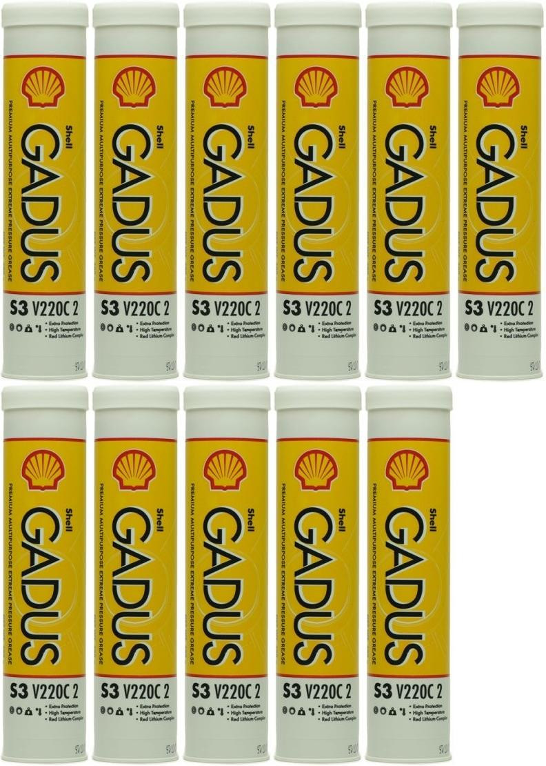 Shell Gadus S3 V220C 2 Mehrzweckfett Fett Kartusche 11x 400 Gramm