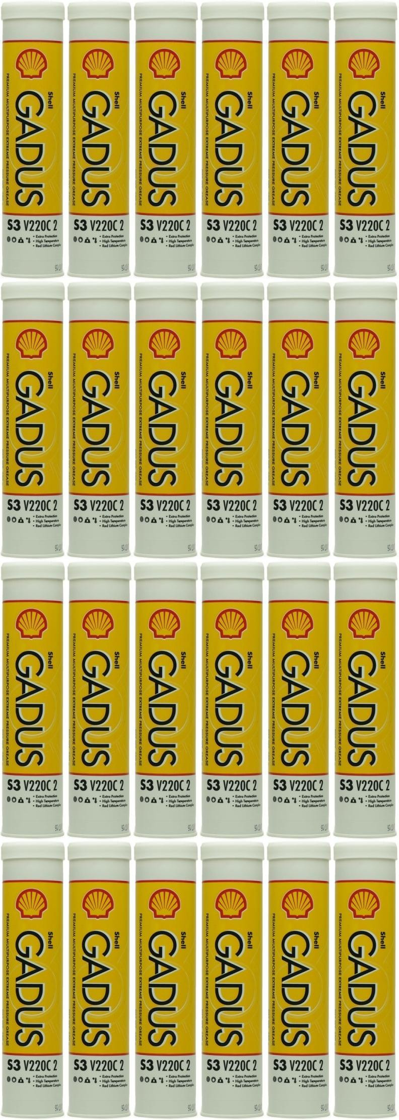 Shell Gadus S3 V220C 2 Mehrzweckfett Fett Kartusche 24x 400 Gramm