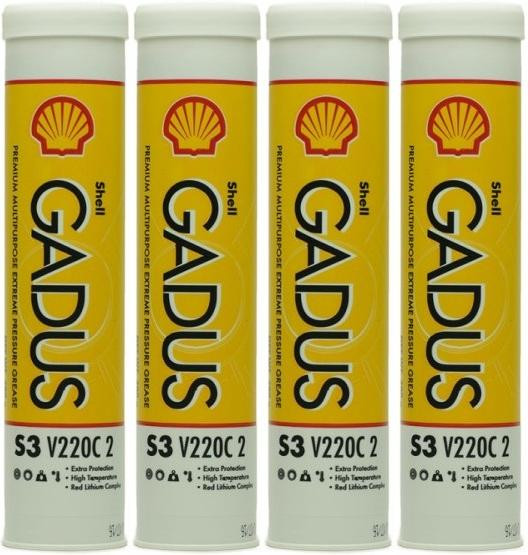 Shell Gadus S3 V220C 2 Mehrzweckfett Fett Kartusche 4x 400 Gramm
