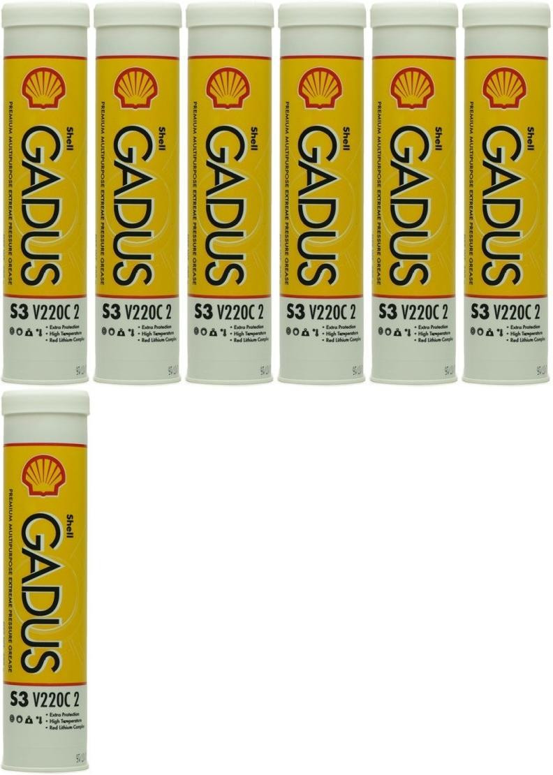Shell Gadus S3 V220C 2 Mehrzweckfett Fett Kartusche 7x 400 Gramm
