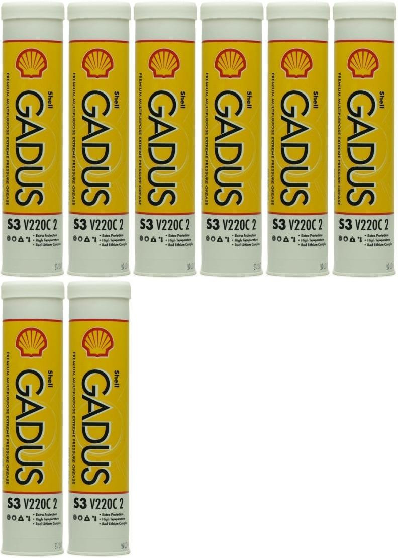 Shell Gadus S3 V220C 2 Mehrzweckfett Fett Kartusche 8x 400 Gramm
