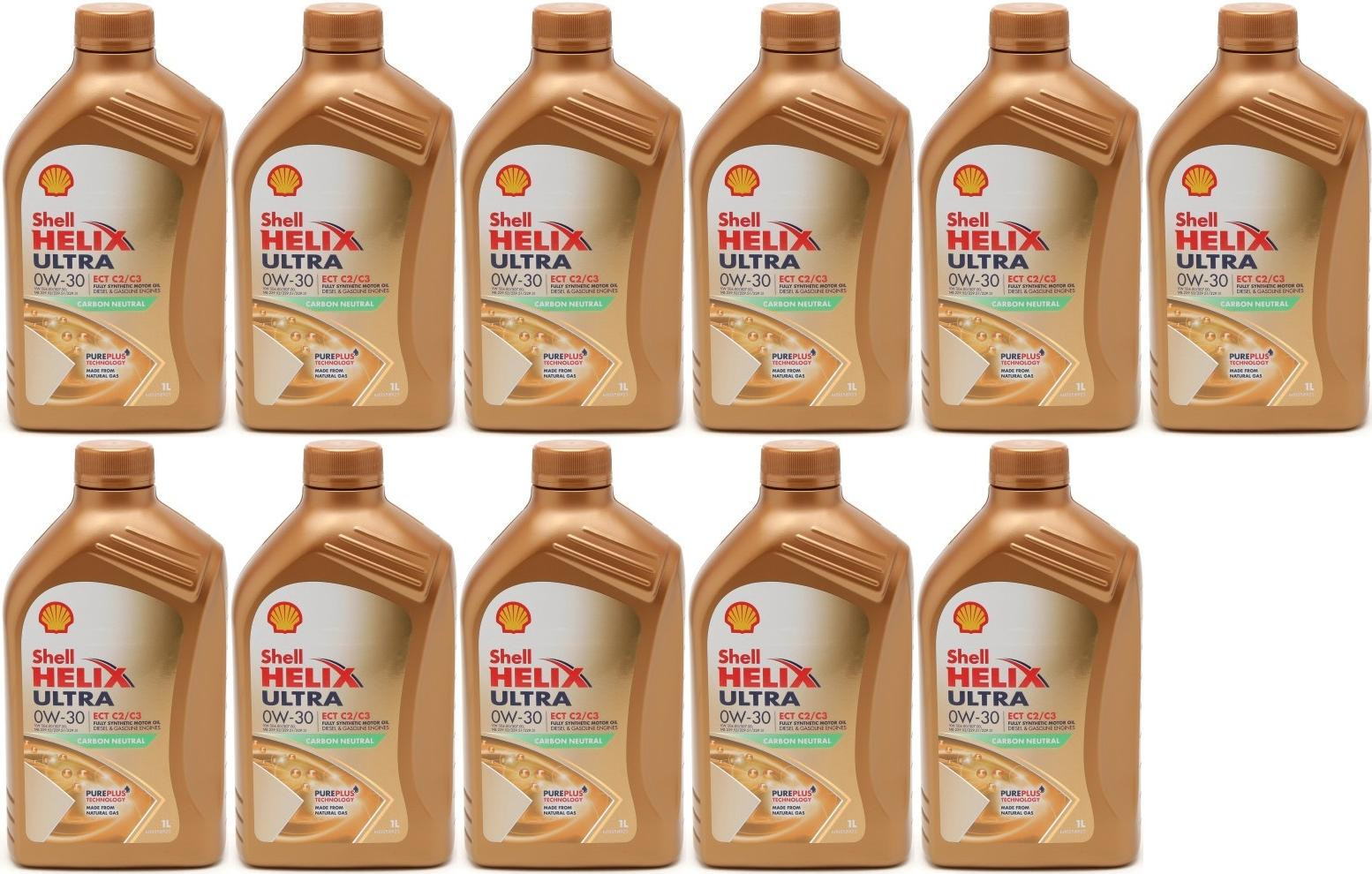 Shell Helix Ultra ECT C2/C3 0W-30 Motoröl 11x 1l = 11 Liter