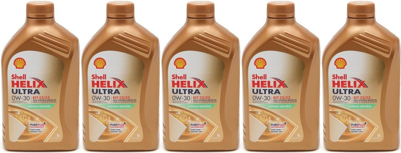 Shell Helix Ultra ECT C2/C3 0W-30 Motoröl 5x 1l = 5 Liter