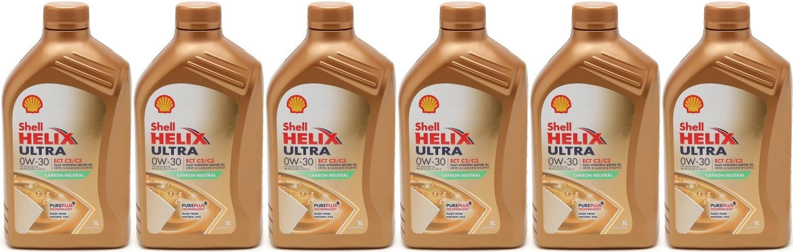 Shell Helix Ultra ECT C2/C3 0W-30 Motoröl 6x 1l = 6 Liter