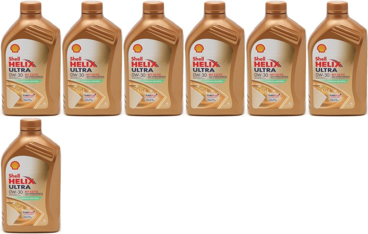 Shell Helix Ultra ECT C2/C3 0W-30 Motoröl 7x 1l = 7 Liter