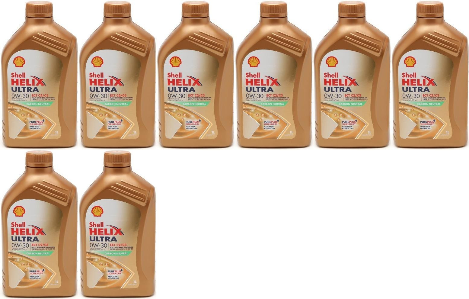 Shell Helix Ultra ECT C2/C3 0W-30 Motoröl 8x 1l = 8 Liter
